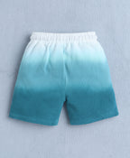 Bumzee Teal Tie & Dye Shorts, 100% Cotton