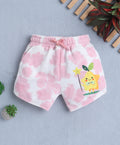 Bumzee Pink Tie & Dye Shorts, 100% Cotton