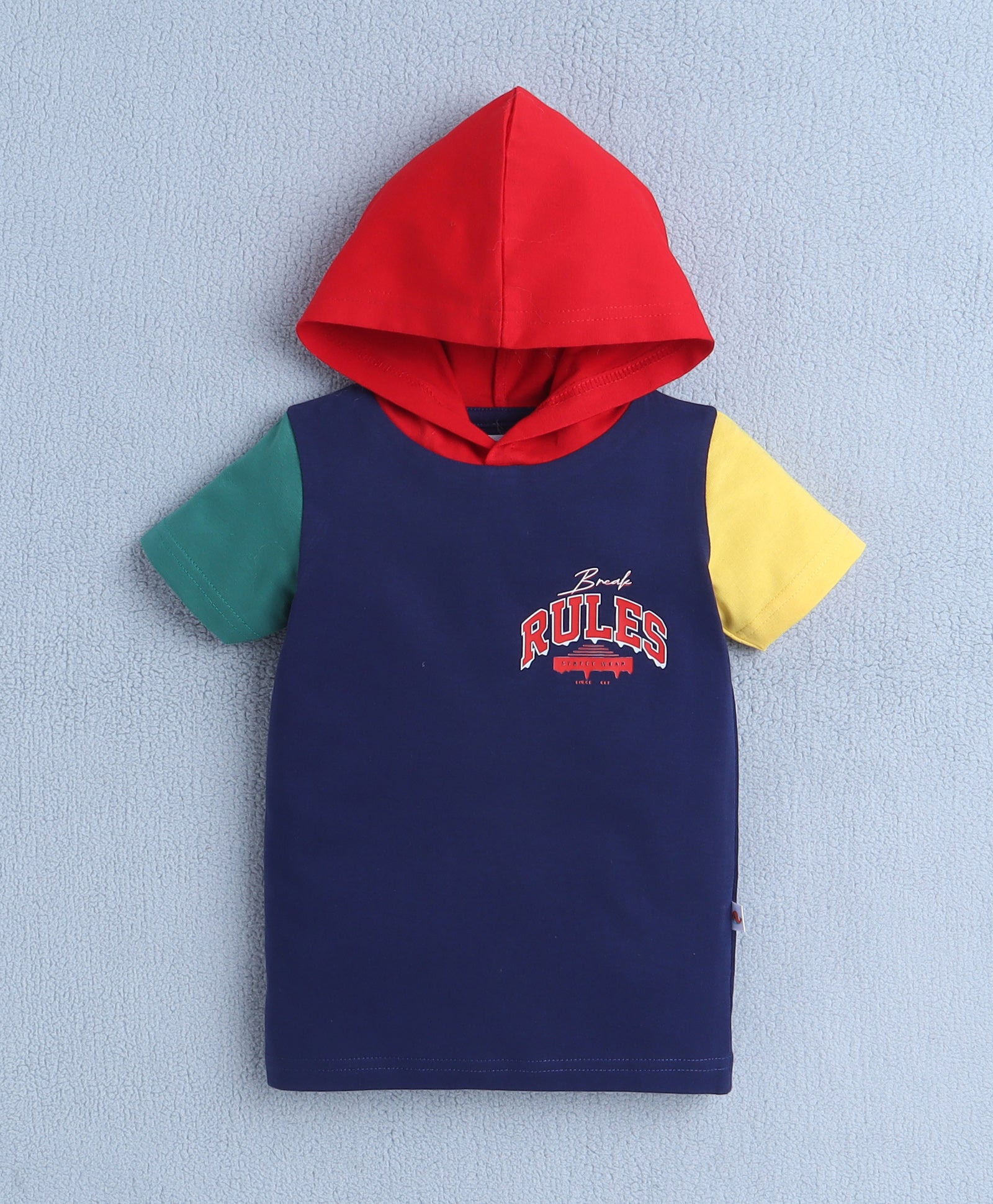 BUMZEE Navy & Green Boys Half Sleeves T-Shirt & Short Set