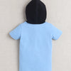 BUMZEE Sky Blue & Black Boys Half Sleeves T-Shirt & Short Set