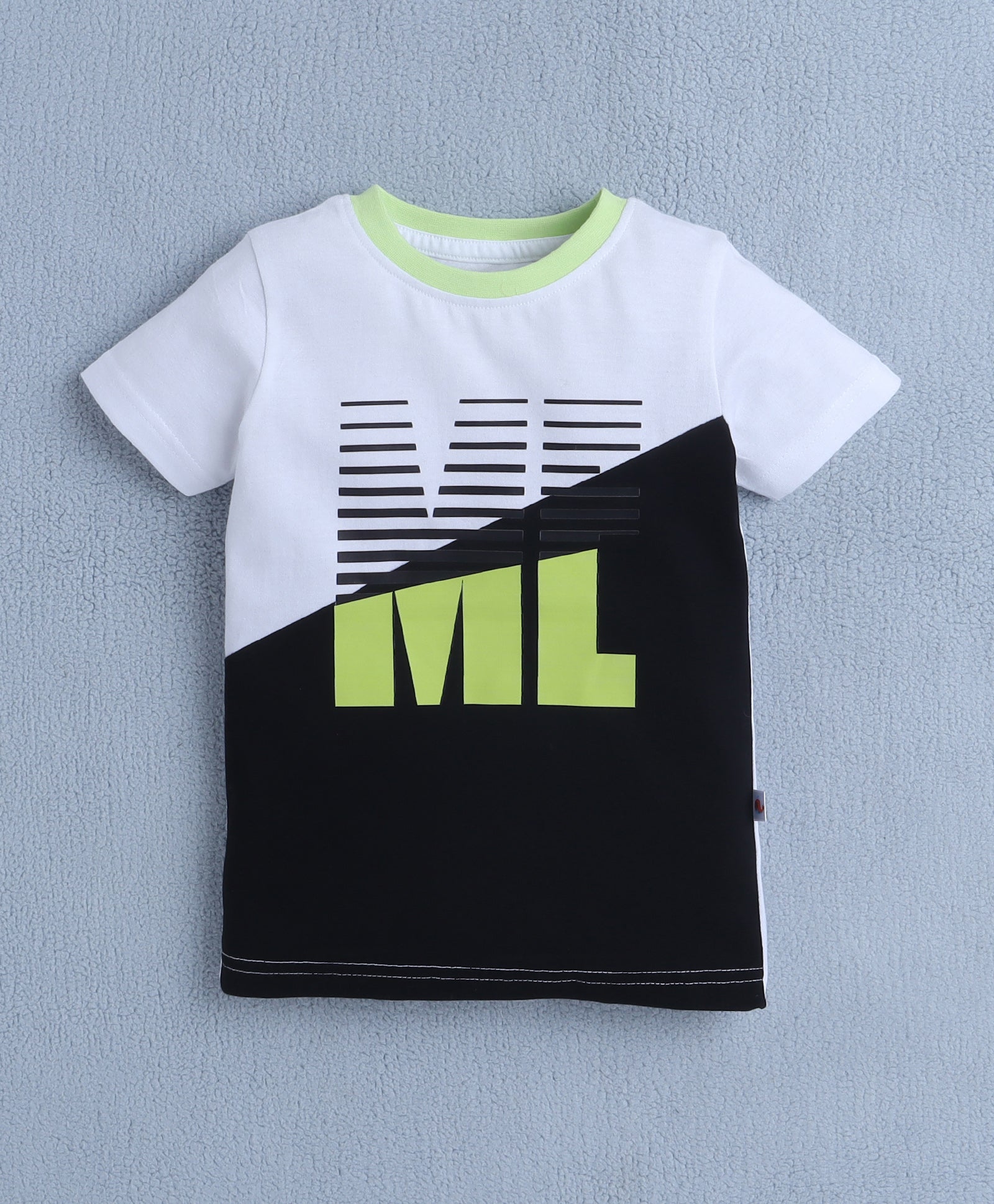 BUMZEE White & Green Boys Half Sleeves T-Shirt & Short Set