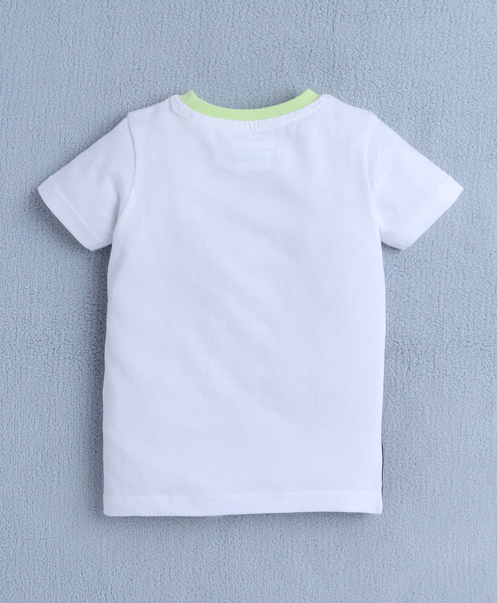 BUMZEE White & Green Boys Half Sleeves T-Shirt & Short Set