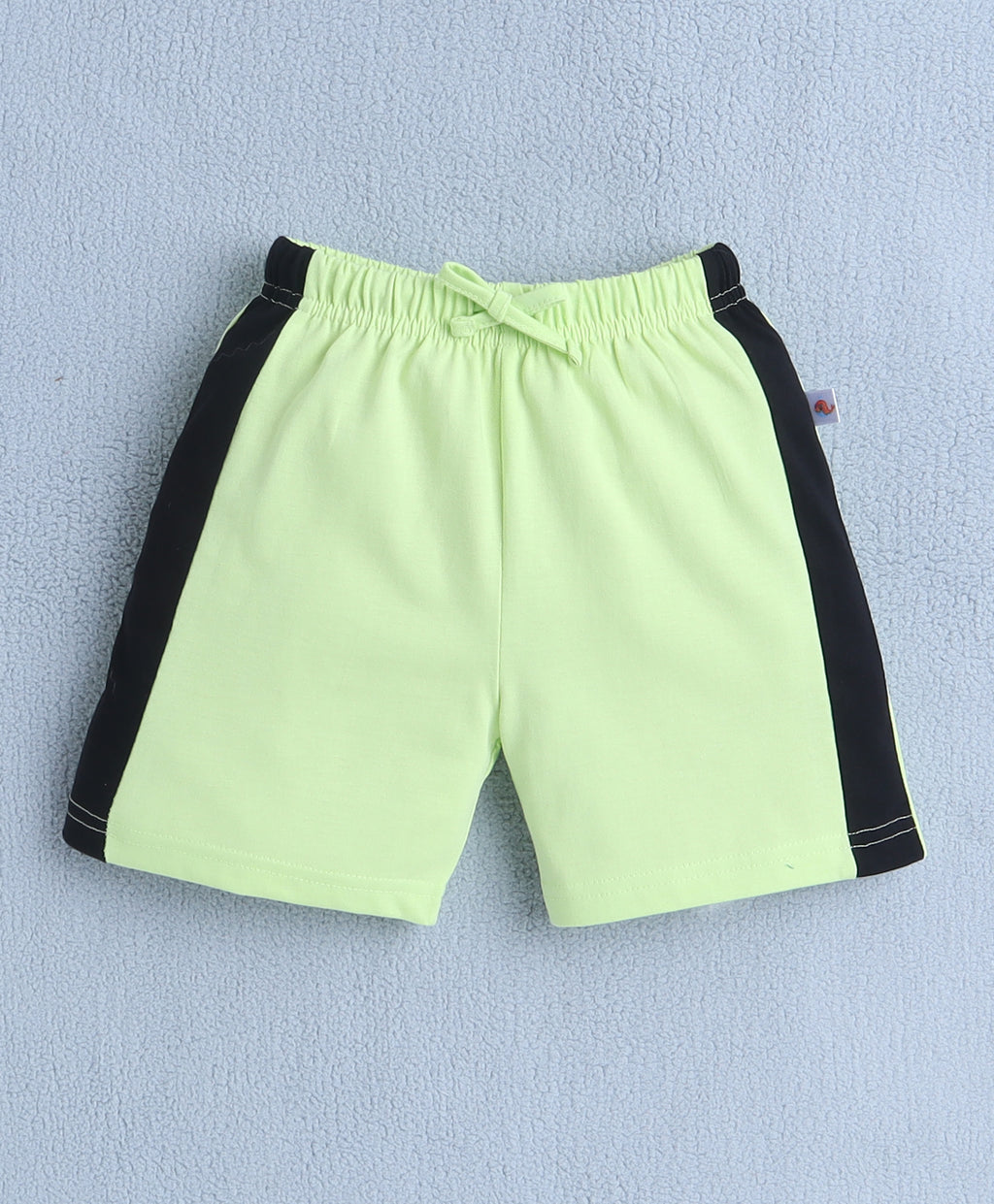 Bumzee White & Green Colourblock T-Shirt & Short Set, Half Sleeves, 100% Cotton