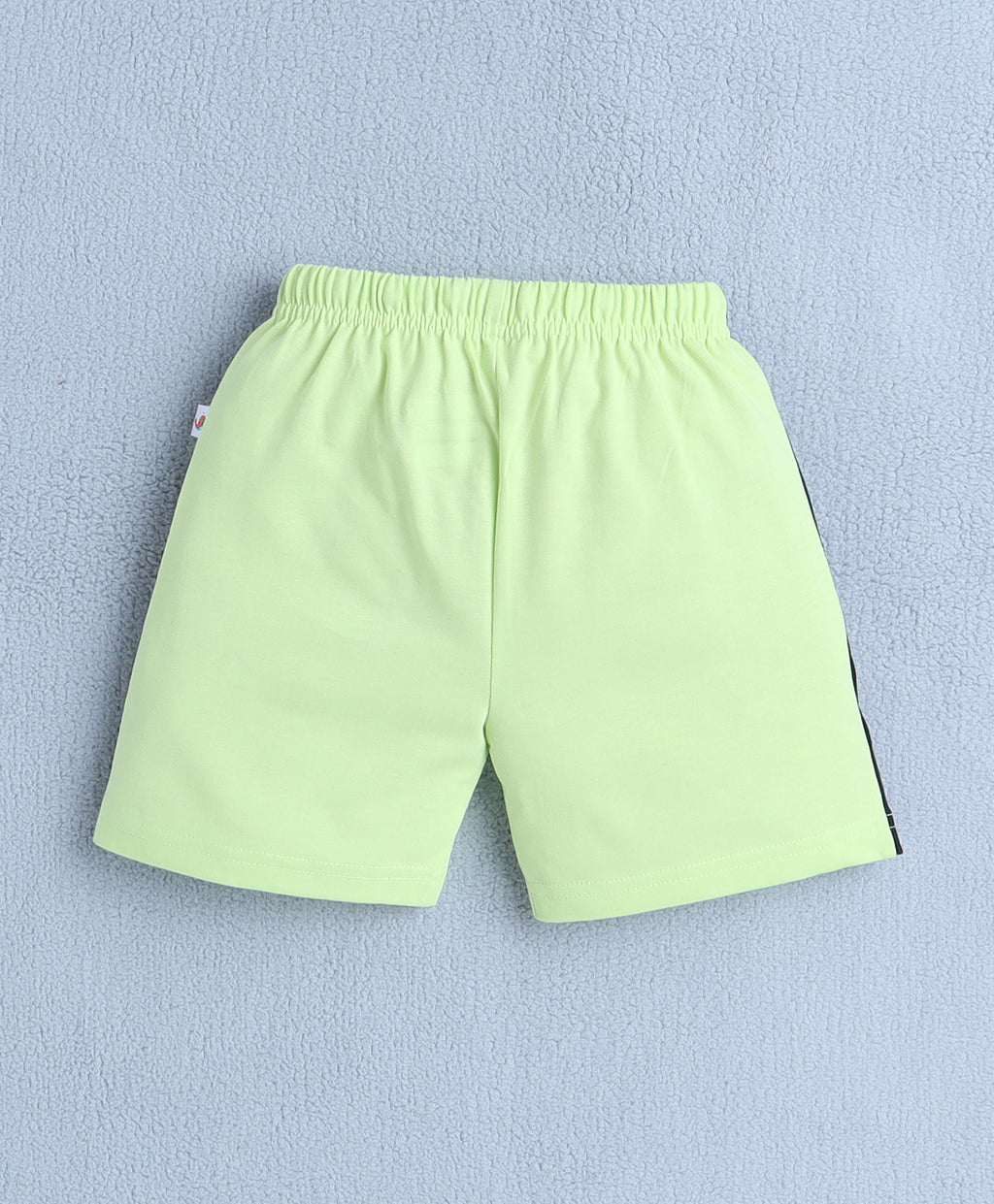 Bumzee White & Green Colourblock T-Shirt & Short Set, Half Sleeves, 100% Cotton