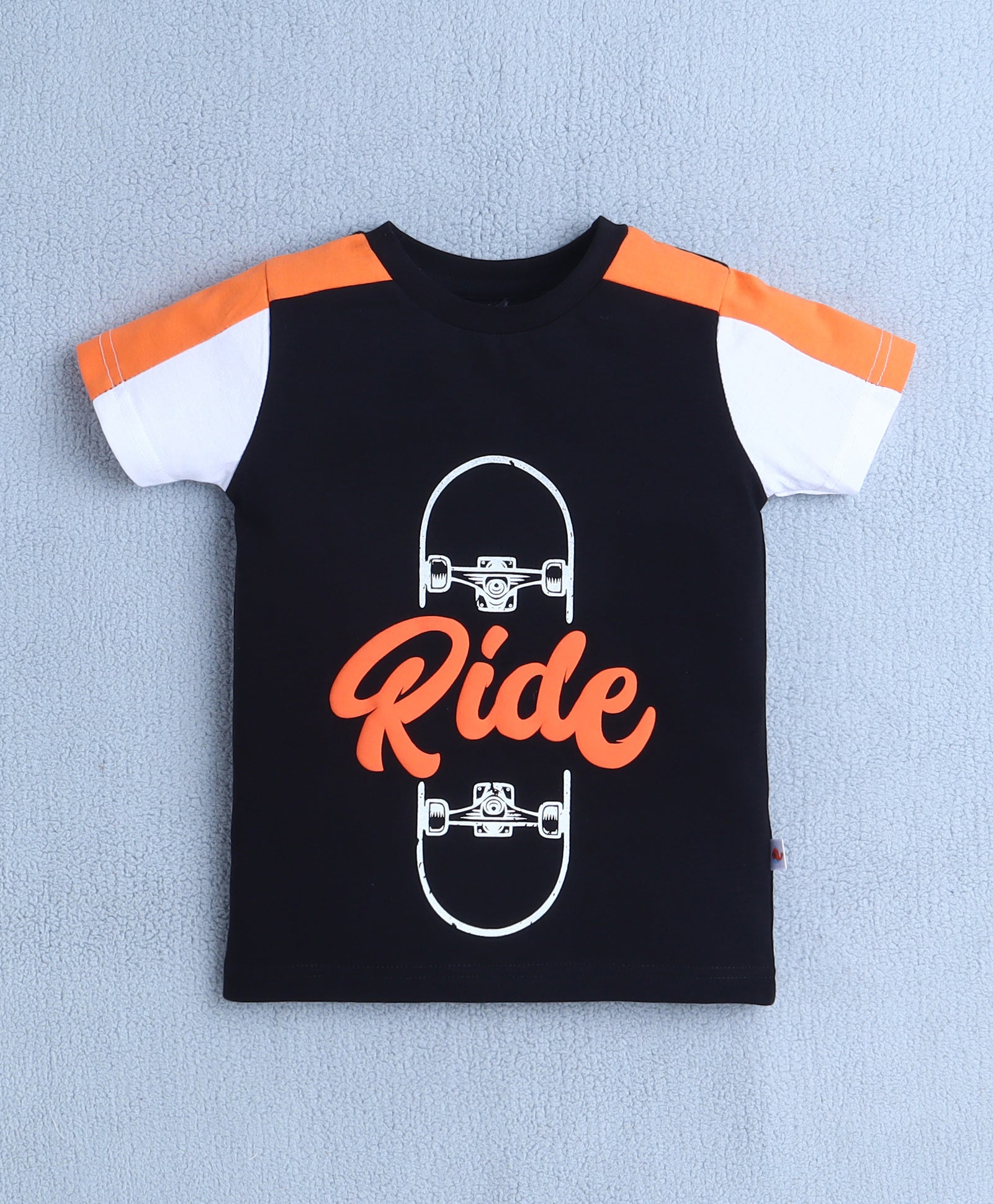 BUMZEE Black Boys Half Sleeves T-Shirt & Short Set