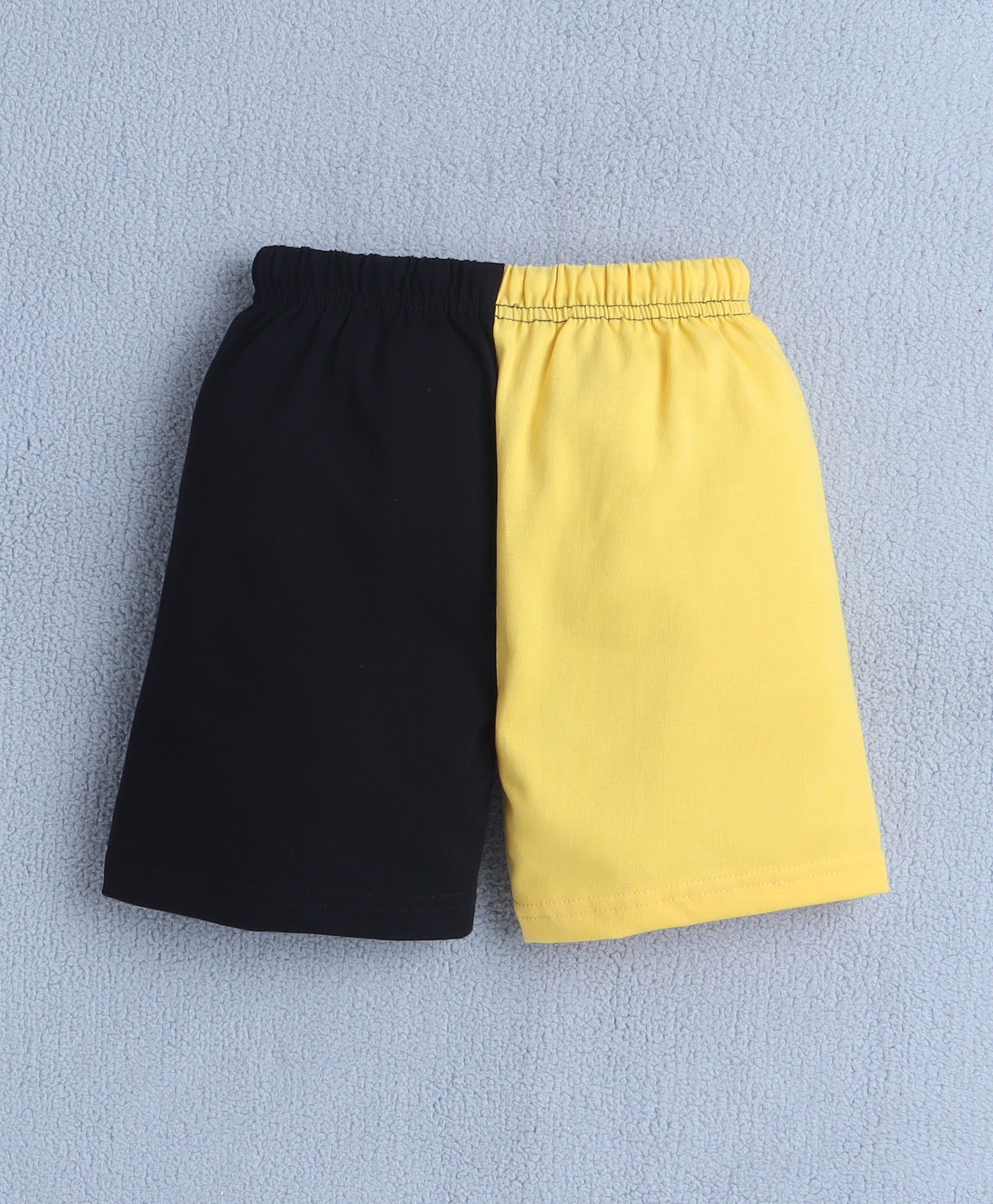 BUMZEE Yellow & Black Boys Sleeveless T-Shirt & Short Set