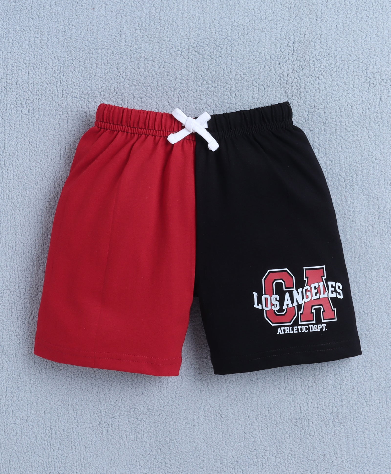 BUMZEE Red & Black Boys Sleeveless T-Shirt & Short Set