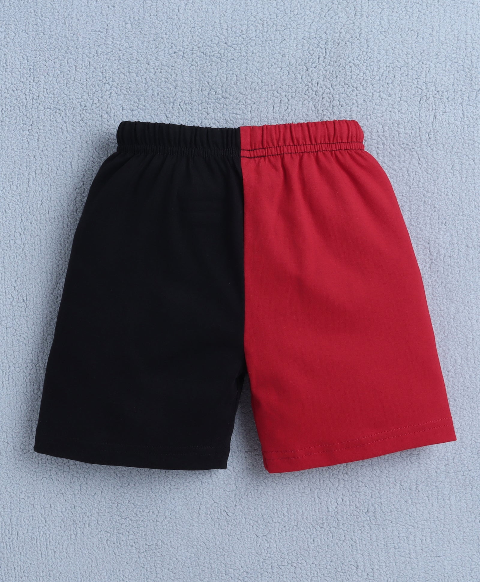BUMZEE Red & Black Boys Sleeveless T-Shirt & Short Set