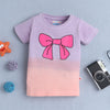 BUMZEE Lavender & Peach Girls Half Sleeves T-Shirt