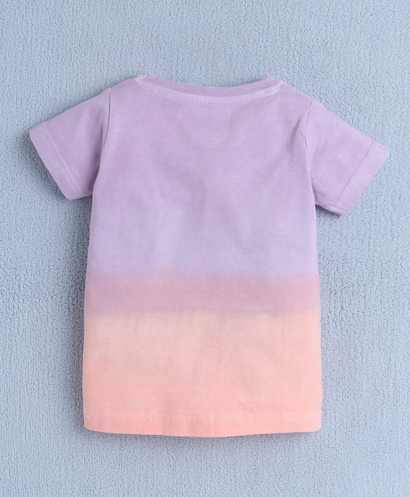 BUMZEE Lavender & Peach Girls Half Sleeves T-Shirt