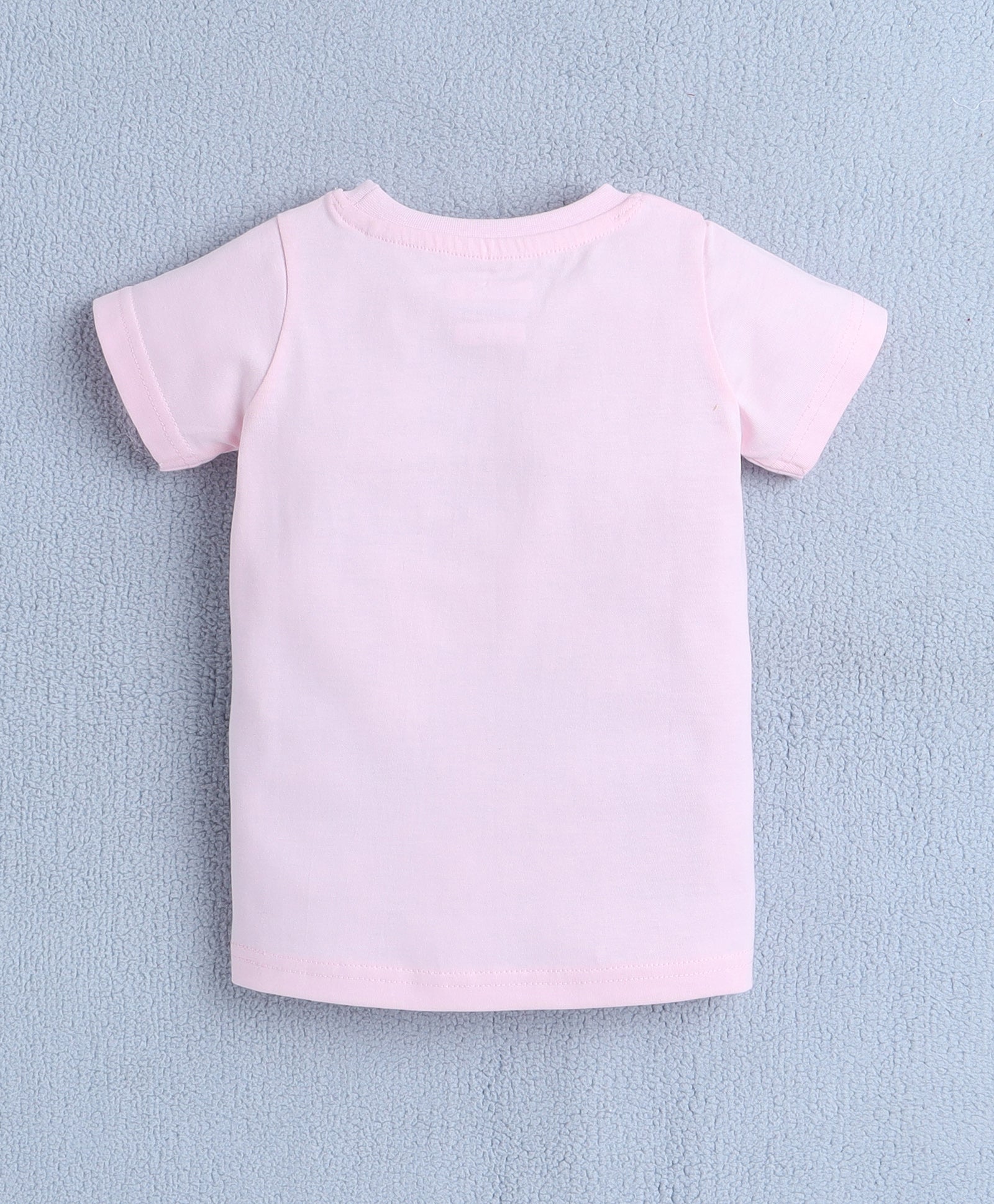 BUMZEE Pink Girls Half Sleeves T-Shirt