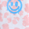 BUMZEE White & Peach Girls Half Sleeves T-Shirt