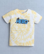 Yellow Tie & Dye T-Shirt, Half Sleeves