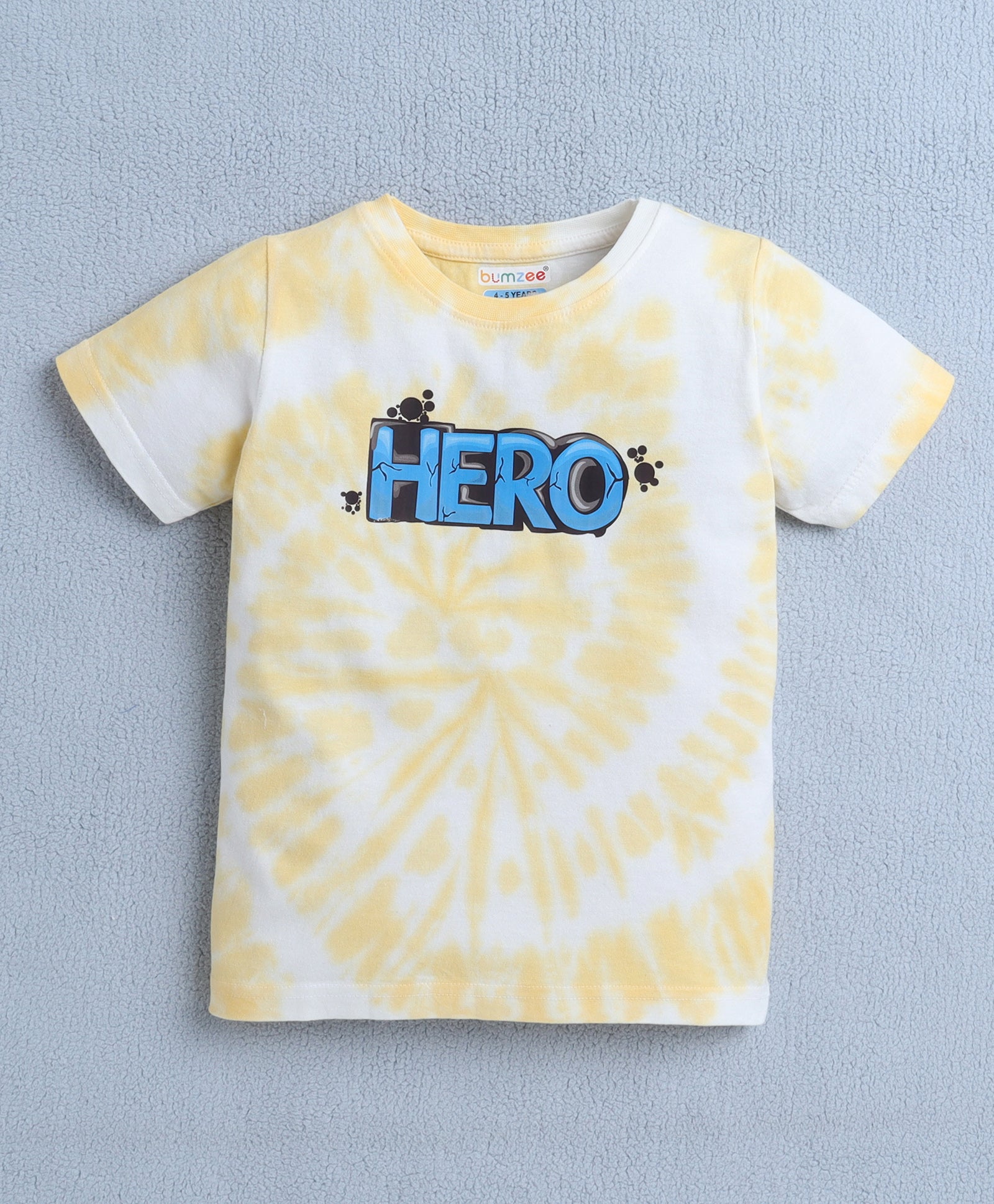 BUMZEE Yellow Boys Half Sleeves T-Shirt