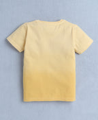 Bumzee Yellow Tie & Dye T-Shirt, Half Sleeves, 100% Cotton (Style Peb10520)