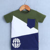 BUMZEE Military Green Boys Half Sleeves T-Shirt