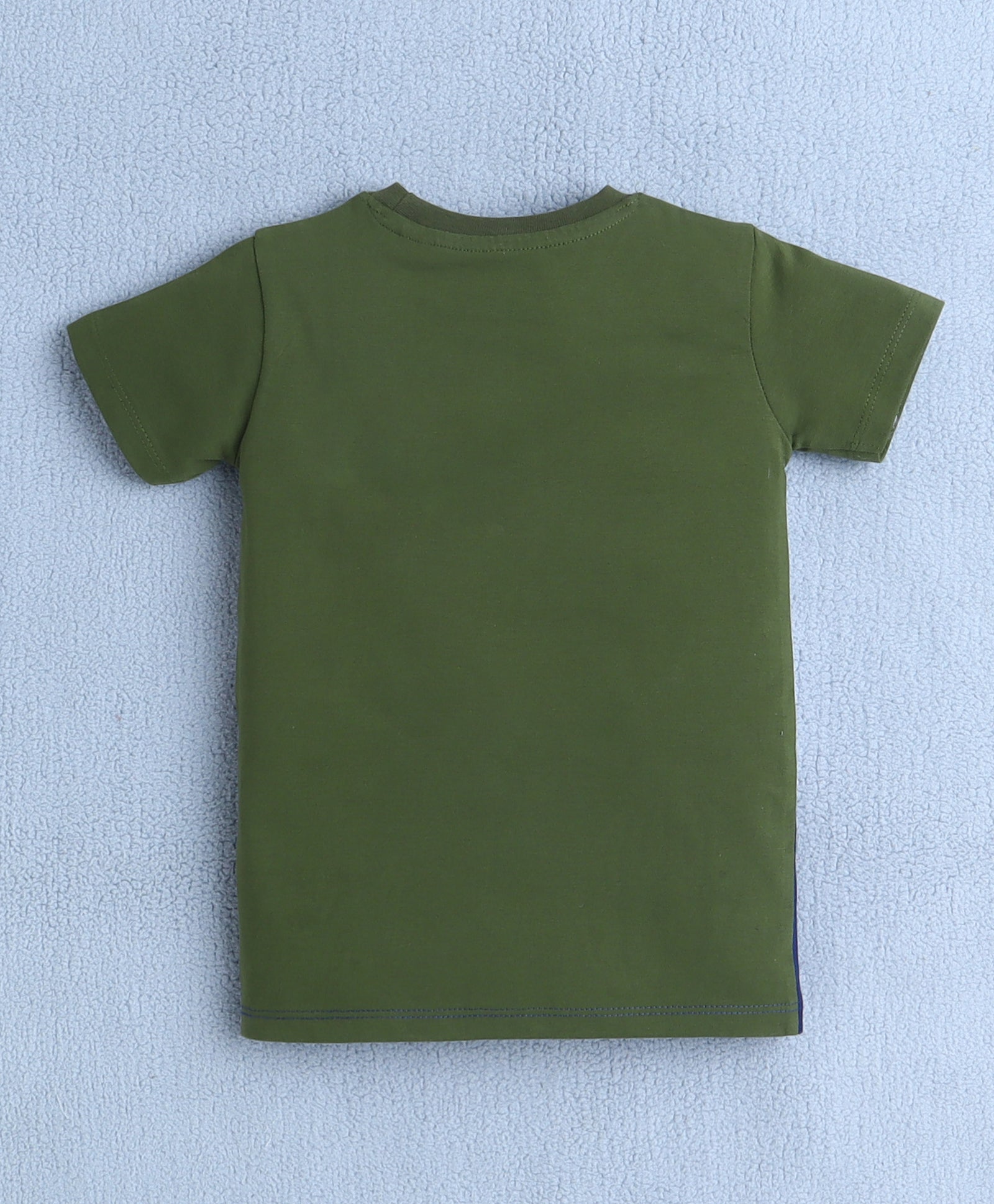 BUMZEE Military Green Boys Half Sleeves T-Shirt