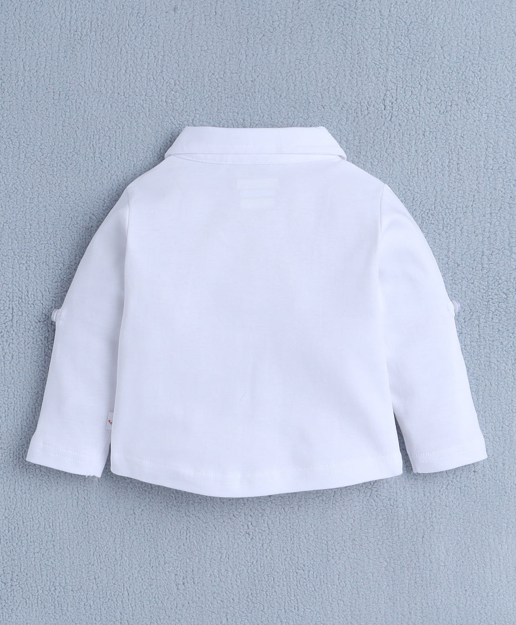Bumzee White & Navy Checked Formal Set, Full Sleeves, 100% Cotton, with Waistcoat (Style Peb10527)
