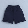 BUMZEE Wine & Navy Boys Half Sleeves Shirt & Short Set With Bow Suspender & Cap