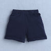BUMZEE White & Navy Boys Half Sleeves Shirt & Short Set With Bow Suspender & Cap