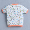 BUMZEE Teal & Beige Boys Half Sleeves Shirt & Short Set With Bow Suspender & Cap