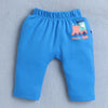 Boys 100% Cotton Graphic Diaper Pant - Royal Blue & Yellow