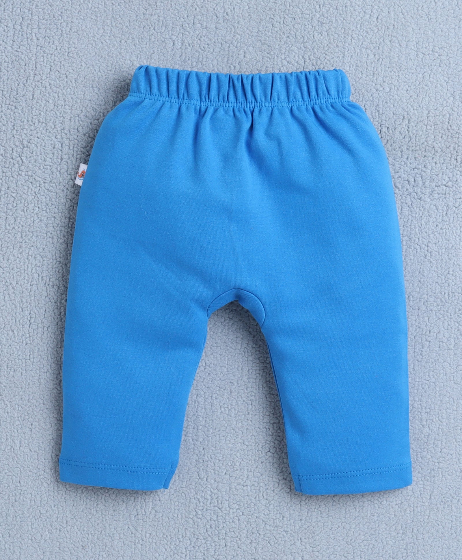 Boys 100% Cotton Graphic Diaper Pant - Royal Blue & Yellow
