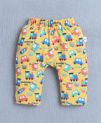 Bumzee Royal Blue & Yellow Graphic Print Diaper Pants, Pack of 2, 100% Cotton