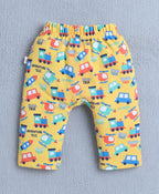 Bumzee Royal Blue & Yellow Graphic Print Diaper Pants, Pack of 2, 100% Cotton