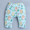 Boys 100% Cotton Animal Diaper Pant - Yellow & Sky Blue