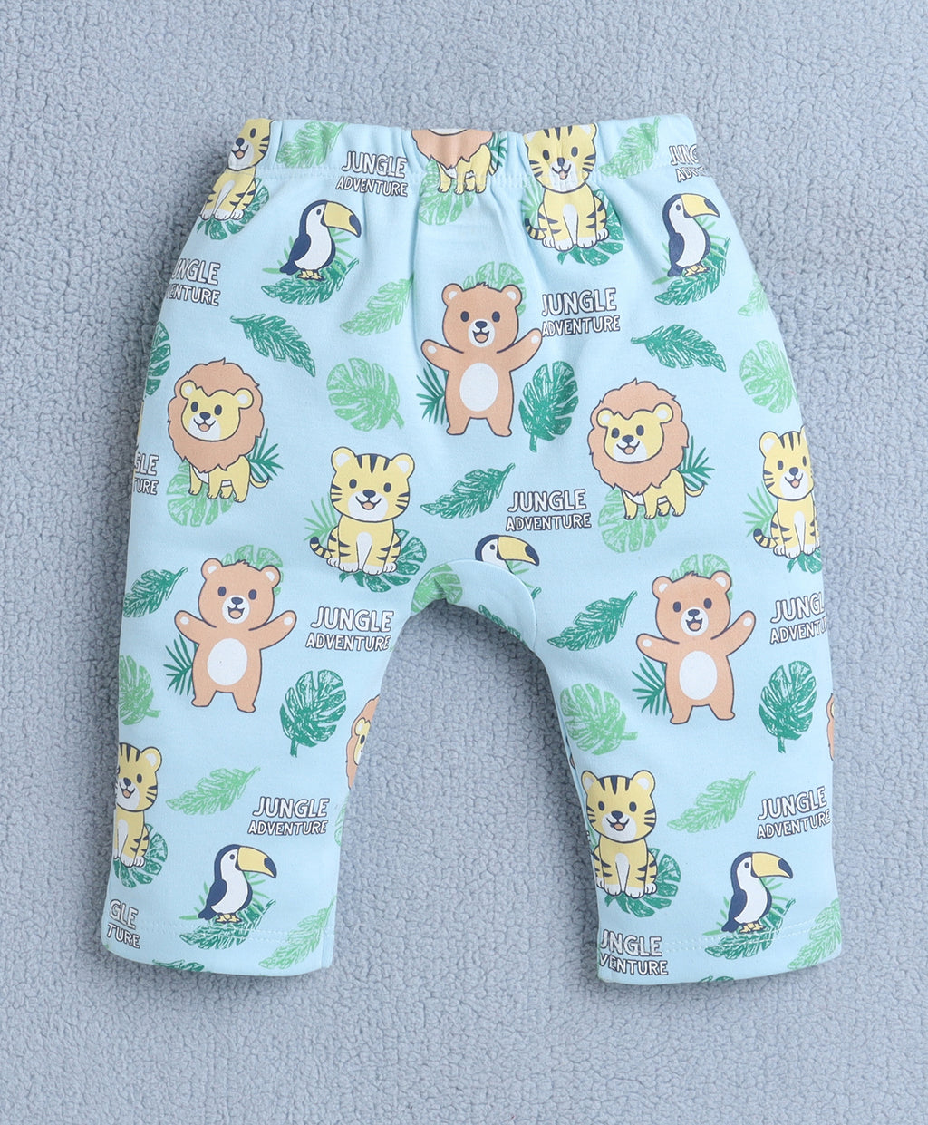 Bumzee Yellow & Sky Blue Animal Print Diaper Pants, Pack of 2, 100% Cotton