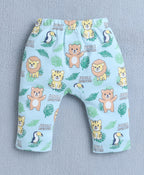 Bumzee Yellow & Sky Blue Animal Print Diaper Pants, Pack of 2, 100% Cotton
