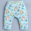 Boys 100% Cotton Animal Diaper Pant - Yellow & Sky Blue