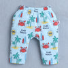 Boys 100% Cotton Animal Diaper Pant - Sky Blue & Coral