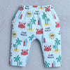 Boys 100% Cotton Animal Diaper Pant - Sky Blue & Coral