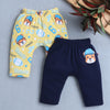 Boys 100% Cotton Animal Diaper Pant - Navy & Yellow