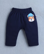 Bumzee Navy & Yellow Animal Print Diaper Pants, Pack of 2, 100% Cotton