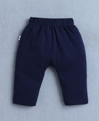Bumzee Navy & Yellow Animal Print Diaper Pants, Pack of 2, 100% Cotton