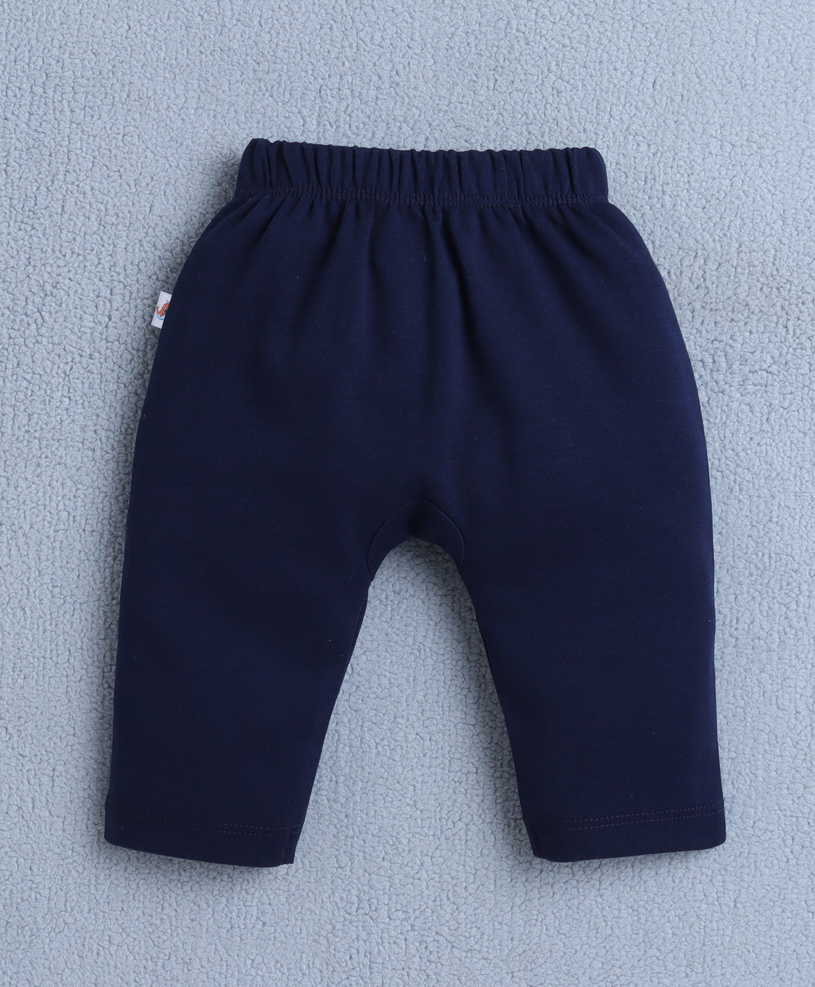 Boys 100% Cotton Animal Diaper Pant - Navy & Yellow