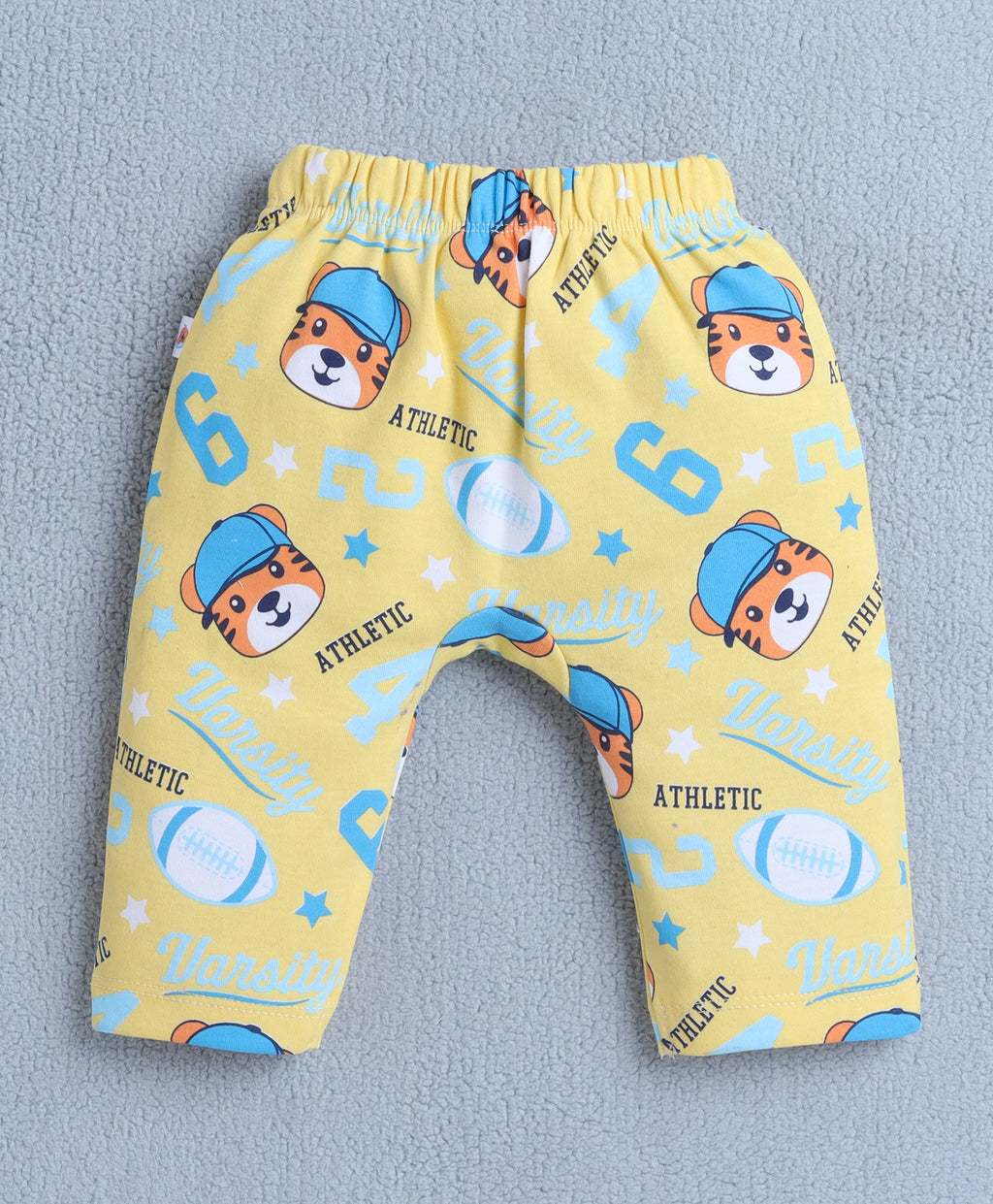 Bumzee Navy & Yellow Animal Print Diaper Pants, Pack of 2, 100% Cotton