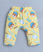 Bumzee Navy & Yellow Animal Print Diaper Pants, Pack of 2, 100% Cotton
