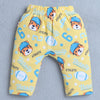 Boys 100% Cotton Animal Diaper Pant - Navy & Yellow