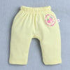 Girls 100% Cotton Graphic Diaper Pant - White & Yellow