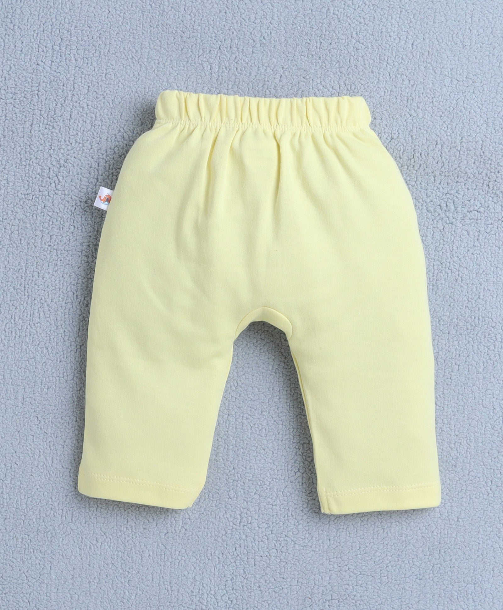 Girls 100% Cotton Graphic Diaper Pant - White & Yellow