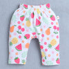 Girls 100% Cotton Graphic Diaper Pant - White & Yellow
