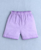 Bumzee Lavender Ombre T-Shirt & Short Set, Half Sleeves, 100% Cotton