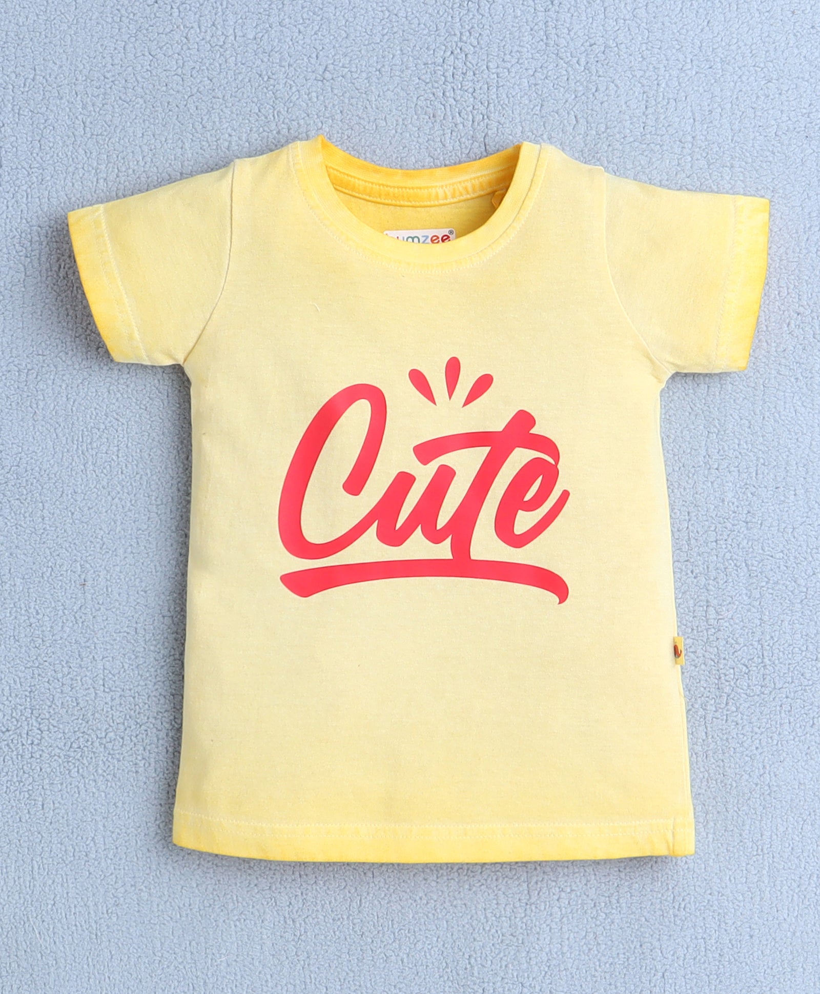 BUMZEE Yellow Girls Half Sleeves T-Shirt & Short Set