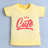 BUMZEE Yellow Girls Half Sleeves T-Shirt & Short Set