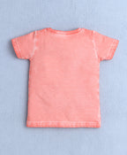Bumzee Peach Ombre T-Shirt & Short Set, Half Sleeves, 100% Cotton