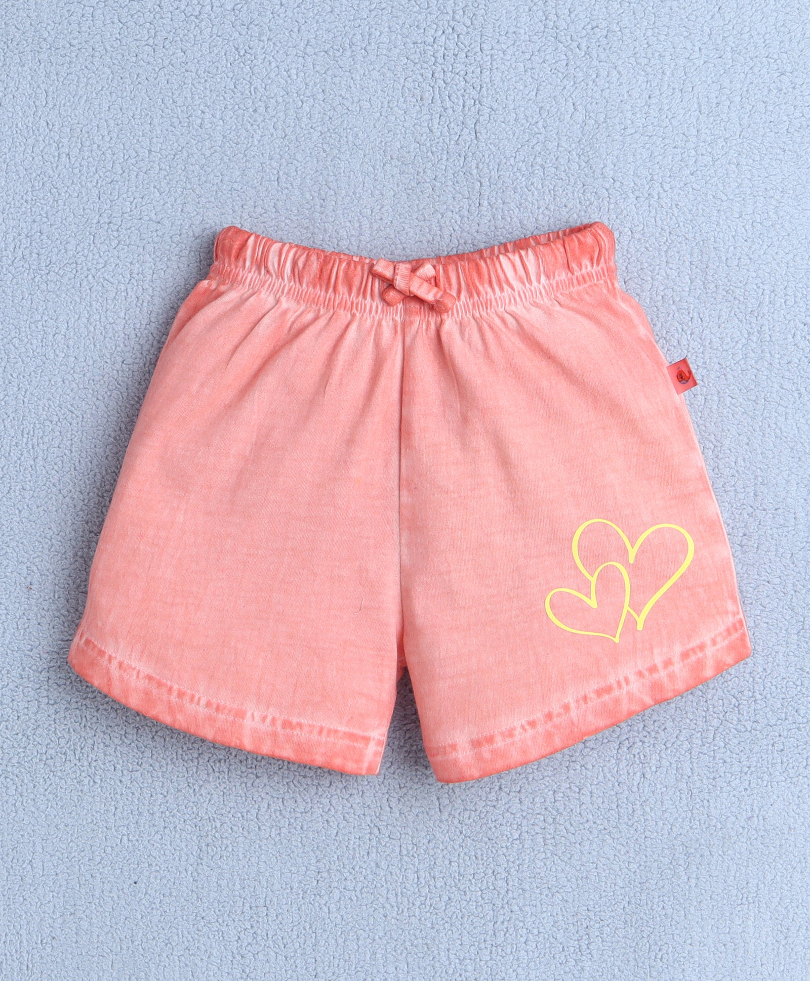 BUMZEE Peach Girls Half Sleeves T-Shirt & Short Set